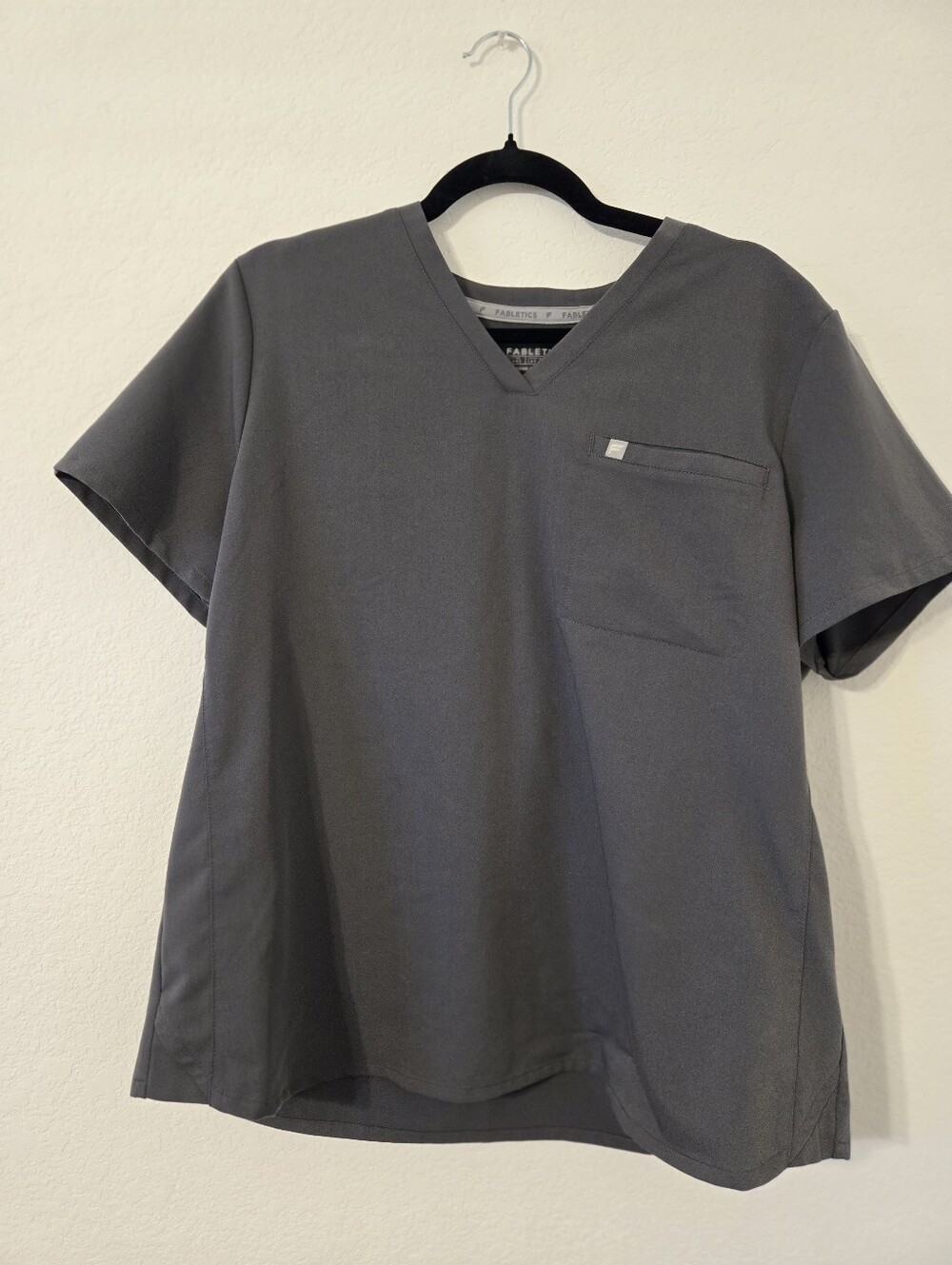 Unbranded Women's Gray Scrub Top and Drawstring Pants Set